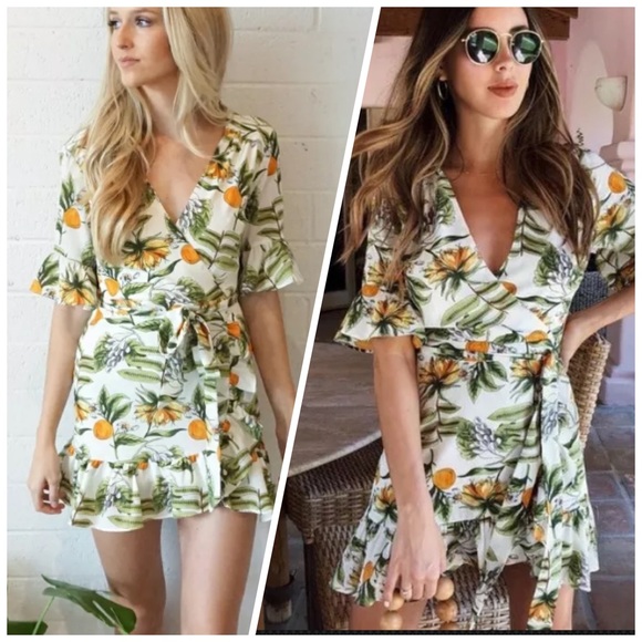 Lost+Wander Dresses & Skirts - 🆕 Lost + Wander  Limonada Wrap Dress Small